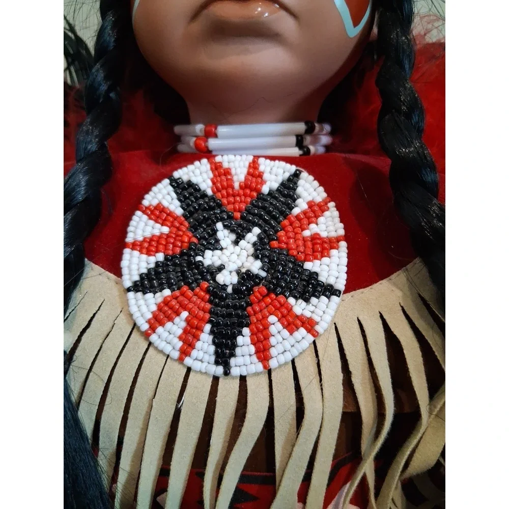 Timeless #1835/2500 Indian Doll With Covered Stick An Flute 18